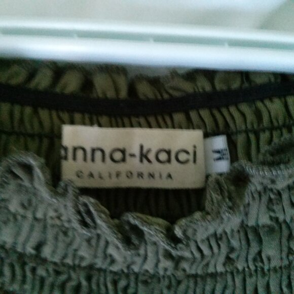 Anna-Kaci Women's Boho Lace Sleeve Smocked Maxi Dress, Olive Green, M - Picture 16 of 16